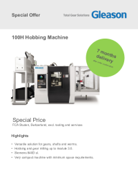 100H Hobbing Machine