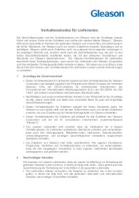 Dokument - Verhaltenskodex für Lieferanten