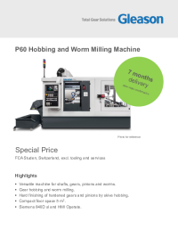 P60 Gear Hobbing and Worm Milling Machine